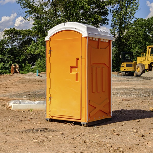 how often are the porta potties cleaned and serviced during a rental period in Dallas County IA